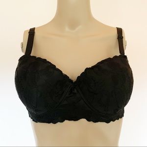 Lace Overlay Padded & Underwire Bra 36D